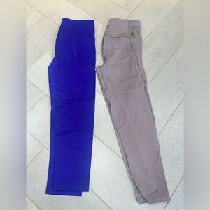 2 pair of UA ankle Meridian leggings